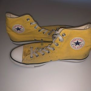 Classic Converse Yellow Hightops US Men’s 10